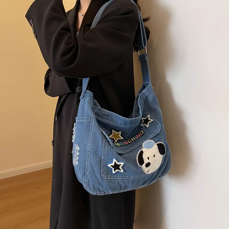 Debecca Denim Shoulder Bag Crossbody Bag Regular Women's Multicolor-7