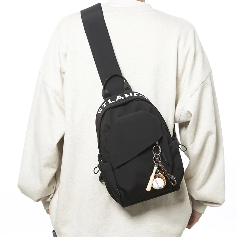 Debecca Nylon Sling Bag Regular Unisex Black-6