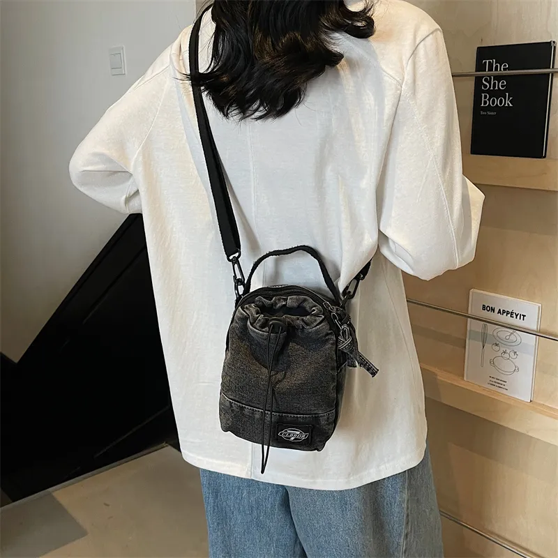 Debecca Denim Shoulder Bag, Crossbody Bag, Handbag Regular Unisex Multicolor-11