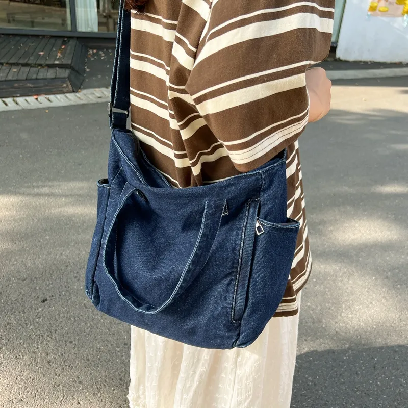 Debecca Denim Crossbody Bag Regular Unisex Blue-8