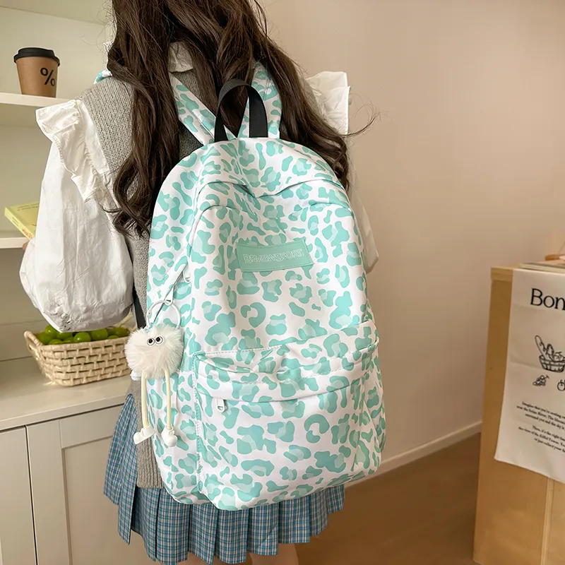Debecca Nylon Backpack Regular Unisex Blue/Black/Red/Green-10