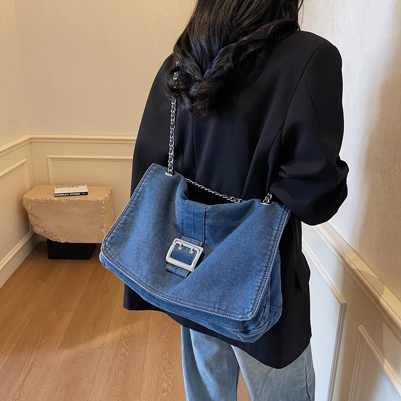 Debecca Denim Shoulder Bag Women's Multicolor-6
