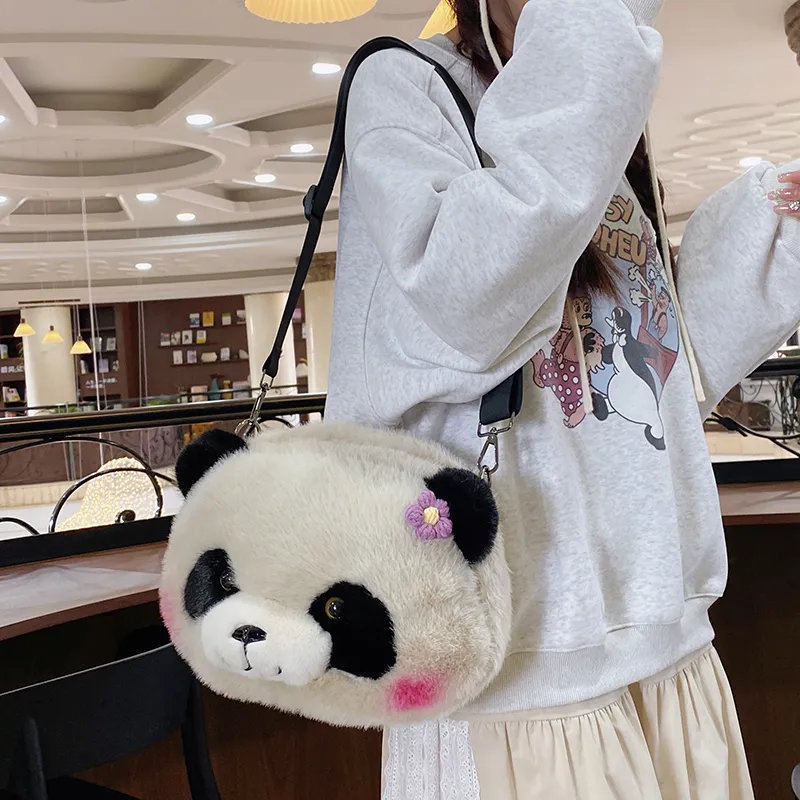 Debecca Plush Crossbody Bag Women's White-2