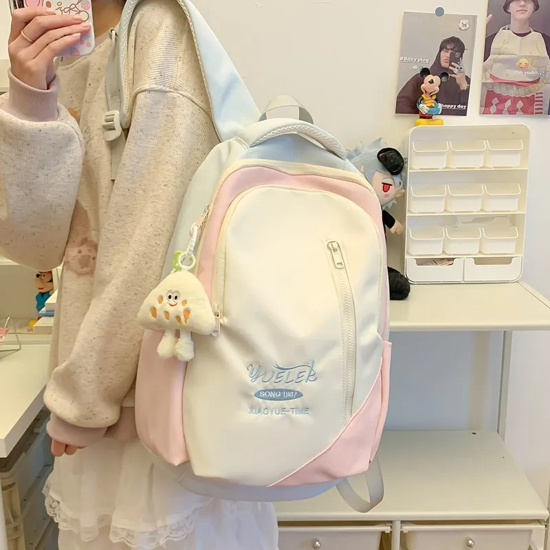 Debecca Composite Cloth Backpack Large Size Unisex Multicolor-6