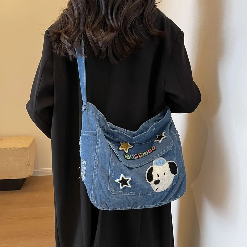 Debecca Denim Shoulder Bag Crossbody Bag Regular Women's Multicolor-6