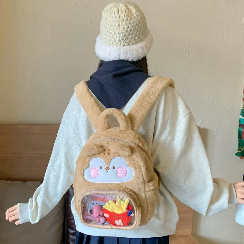 Debecca Plush Backpack Unisex Multicolor-2