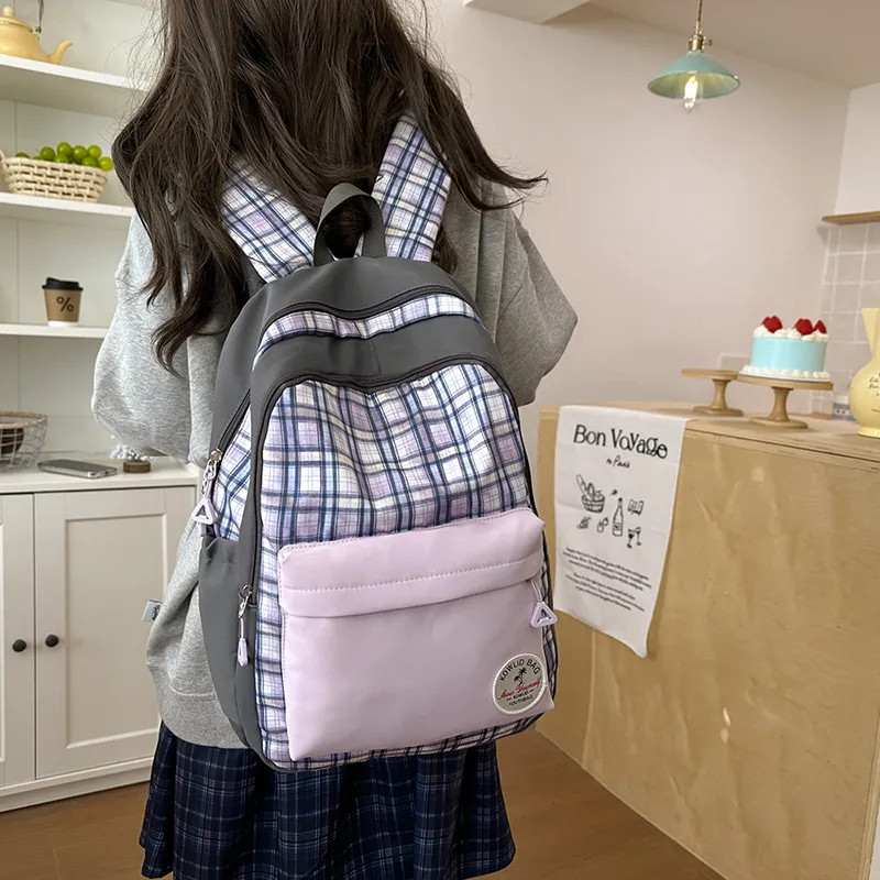 Debecca Nylon Backpack Large Size Unisex Multicolor-6