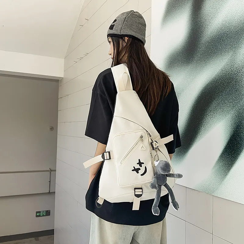 Debecca Nylon With Mesh Sling Bag Unisex Multicolor-7