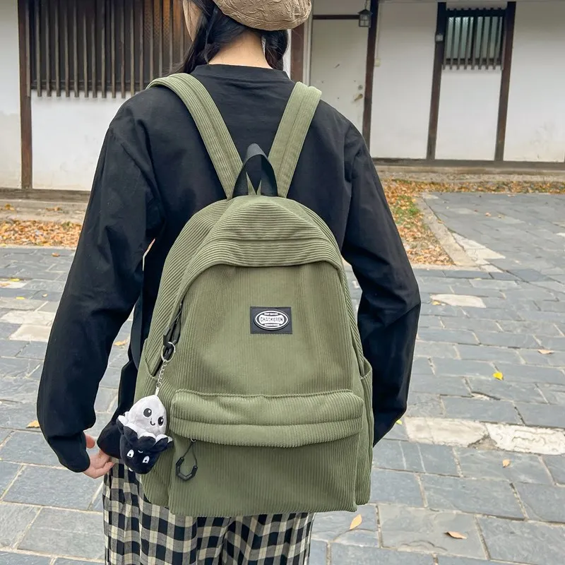 Debecca Corduroy Backpack Unisex Multicolor-4