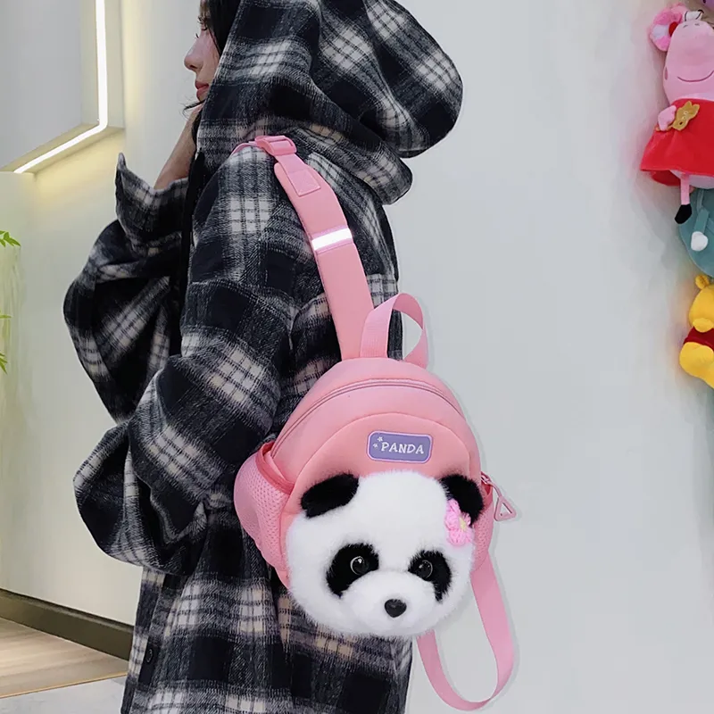 Debecca Plush Patchwork Backpack Large Size Women's Multicolor-13