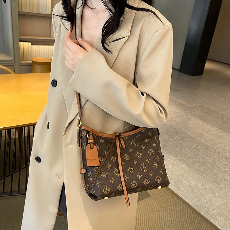 Debecca PU Shoulder Bag Crossbody Bag Regular Women's Brown/Khaki-2