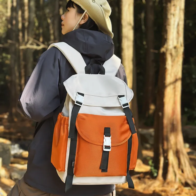 Debecca Nylon Backpack Large Size Unisex Multicolor-2