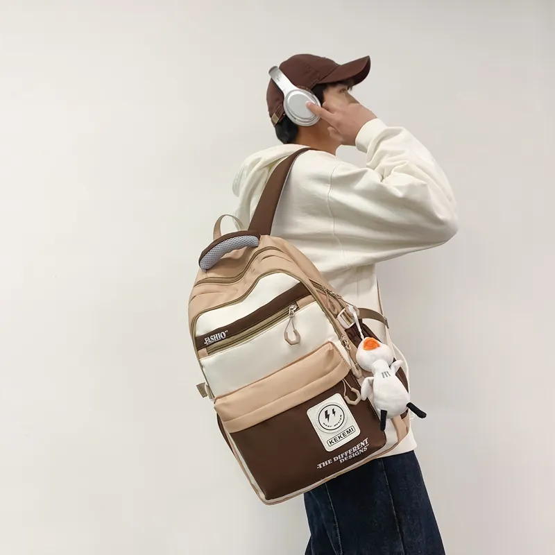 Debecca Nylon Backpack Unisex Multicolor-12