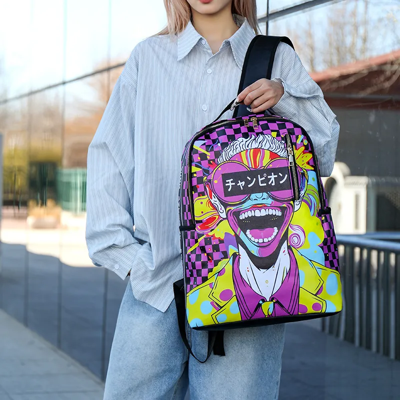 Debecca PU Backpack Unisex Multicolor-11