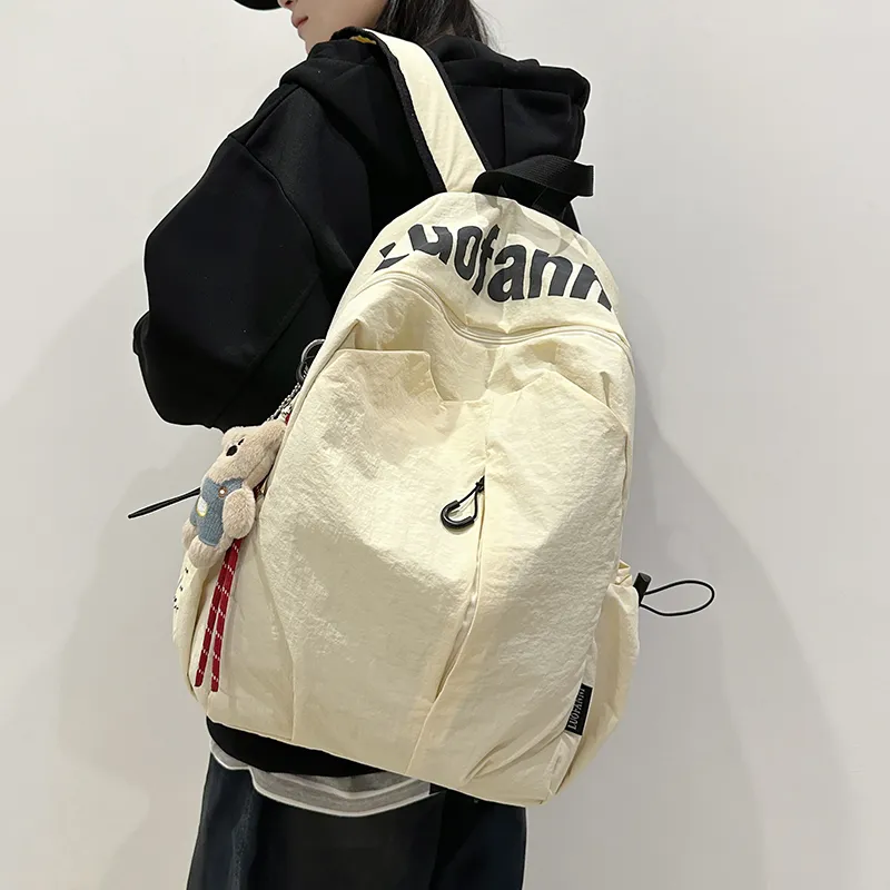 Debecca Nylon Backpack Large Size Unisex Multicolor-3