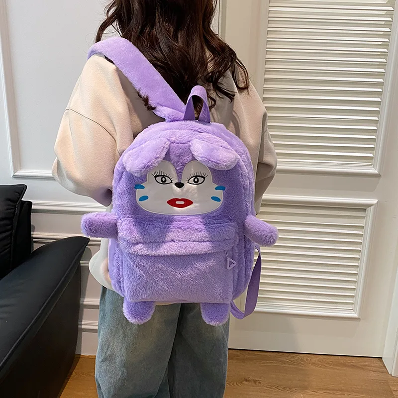 Debecca Plush Backpack Regular Women's Purple-6