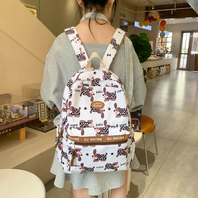 Debecca Composite Cloth Backpack Large Size Unisex Multicolor-13