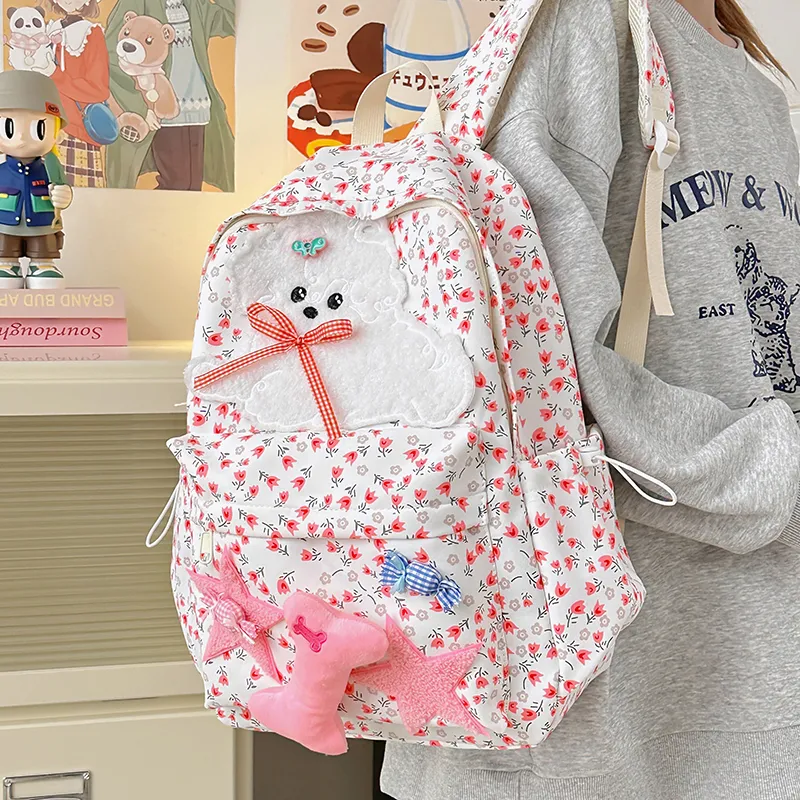 Debecca Nylon Backpack Women's Pink-3