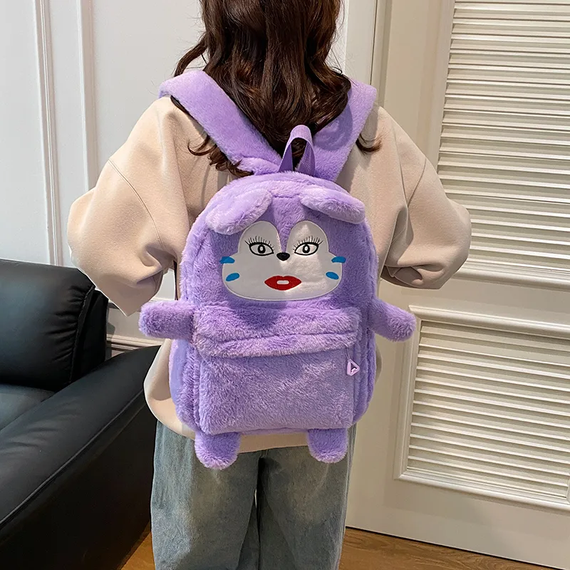 Debecca Plush Backpack Regular Women's Purple-5