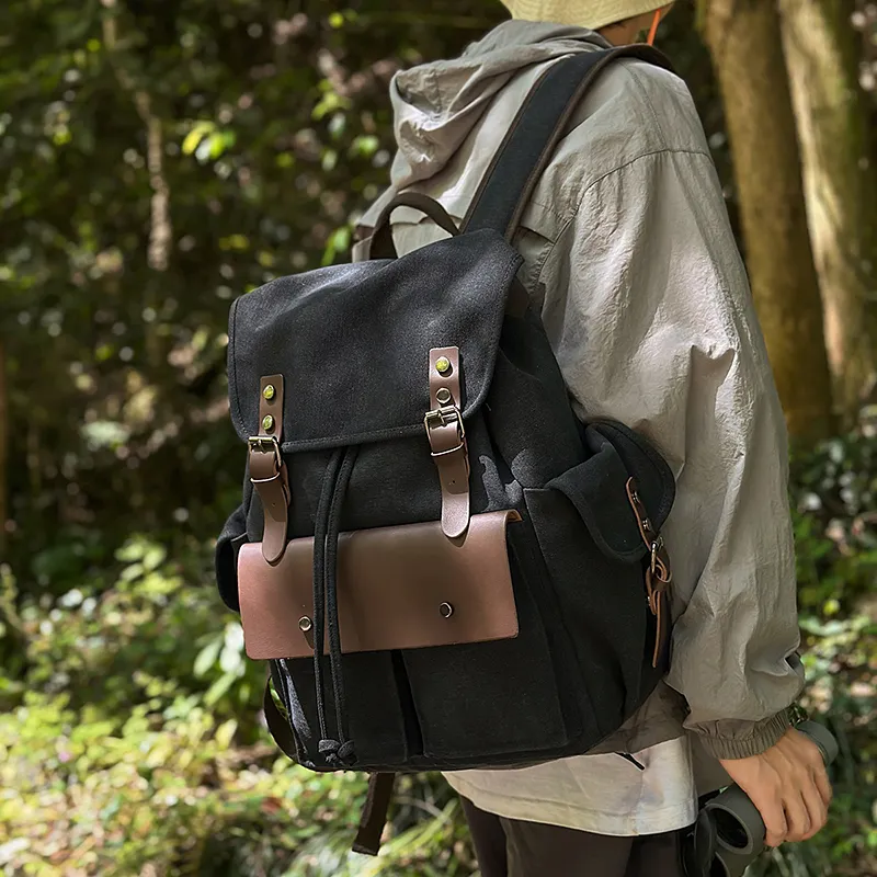 Debecca Canvas Backpack Unisex Multicolor-3