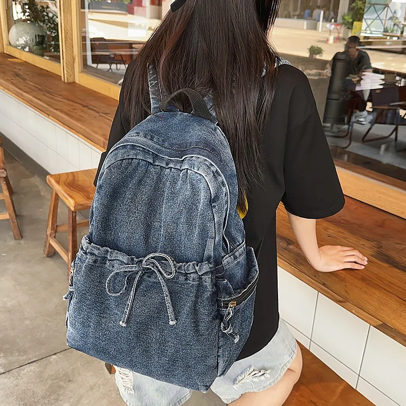 Debecca Denim Backpack Women's Multicolor-3