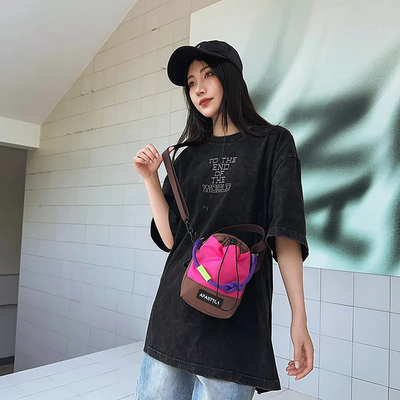 Debecca Nylon One Shoulder Crossbody Portable Cell Phone Pouch Unisex Multicolor-11
