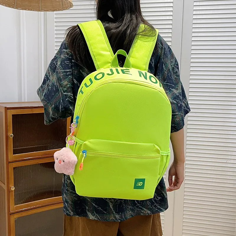 Debecca Nylon Backpack Regular Women's Fruit Green/Black/Pink/Olive Green-17