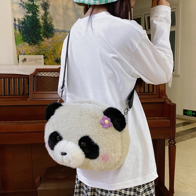 Debecca Plush Crossbody Bag Women's White-3