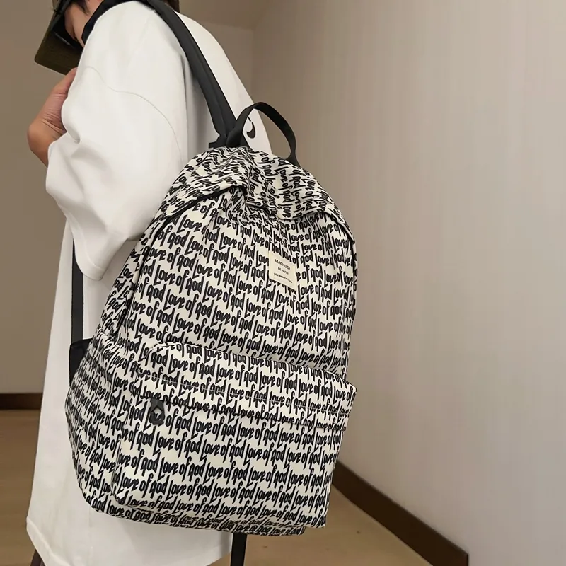 Debecca Nylon Fabric Backpack Regular Unisex Multicolor-12
