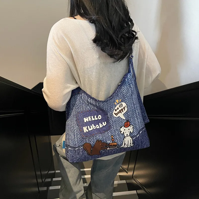 Debecca Denim Shoulder Bag Crossbody Bag Regular Women's Blue-1