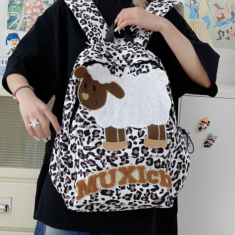 Debecca Nylon Backpack Unisex Brown-3