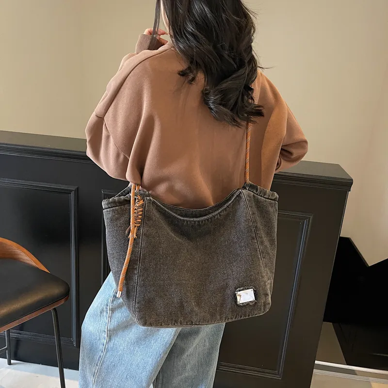 Debecca Denim Shoulder Bag Women's Multicolor-6