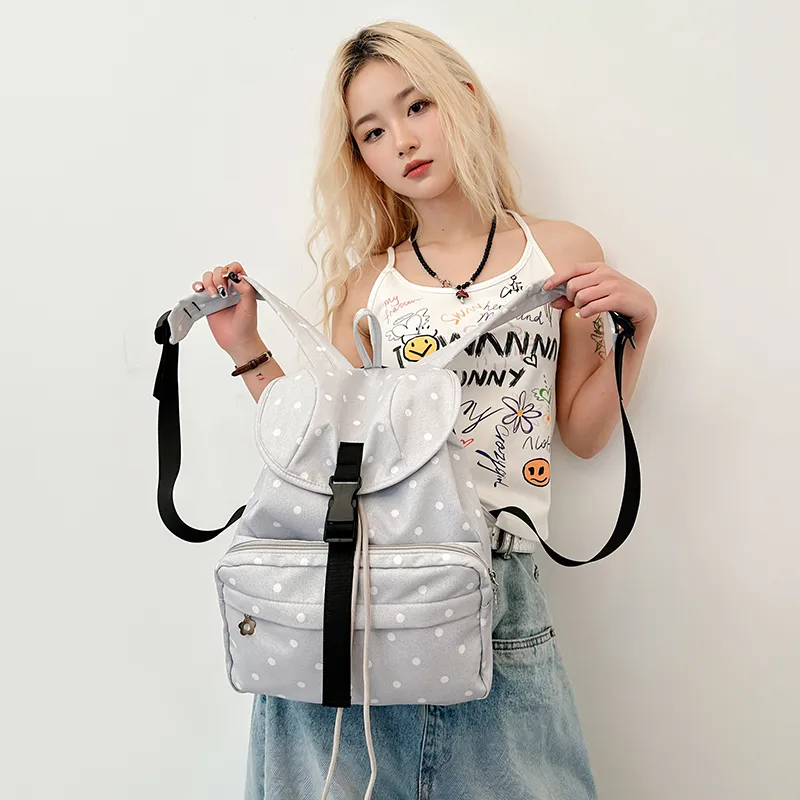 Debecca Denim Backpack Women's Black/White-8