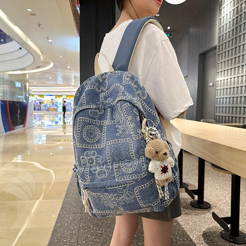 Debecca Denim Backpack Women's Multicolor-2