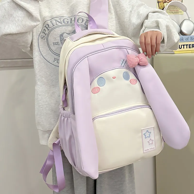 Debecca Nylon Backpack Large Size Women's Pink/Blue/Black/Purple/Yellow/Green-10