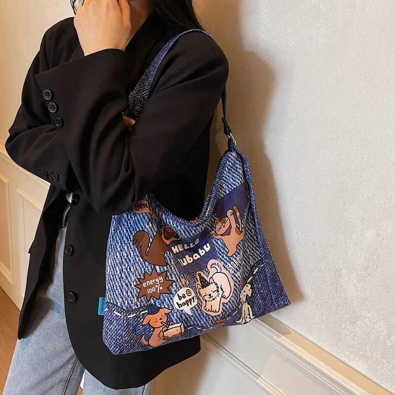 Debecca Denim Shoulder Bag Crossbody Bag Regular Women's Blue-6