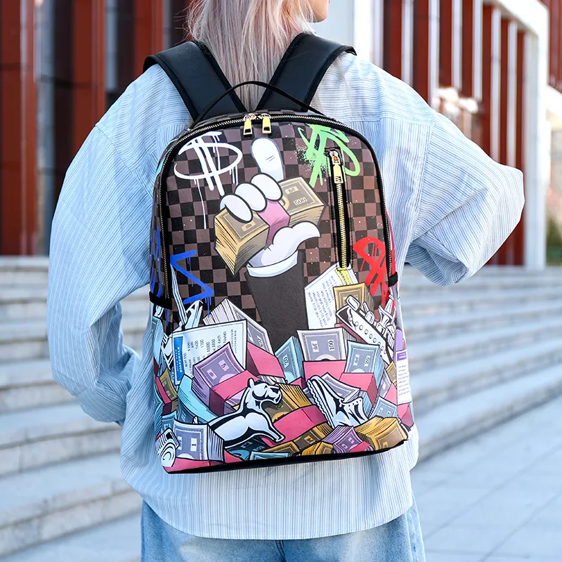 Debecca PU Backpack Unisex Multicolor-1