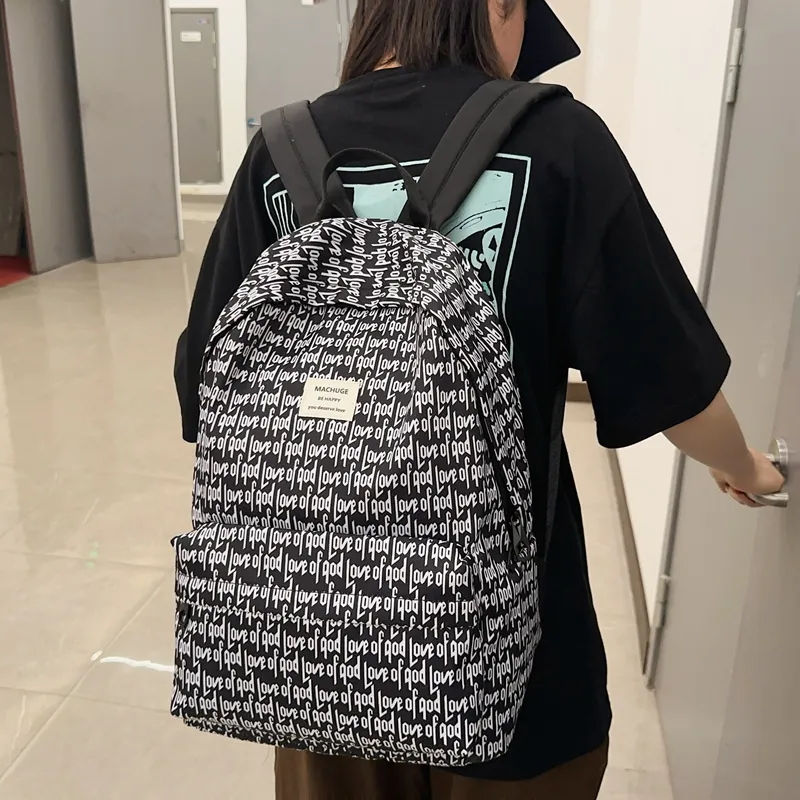 Debecca Nylon Fabric Backpack Regular Unisex Multicolor-2