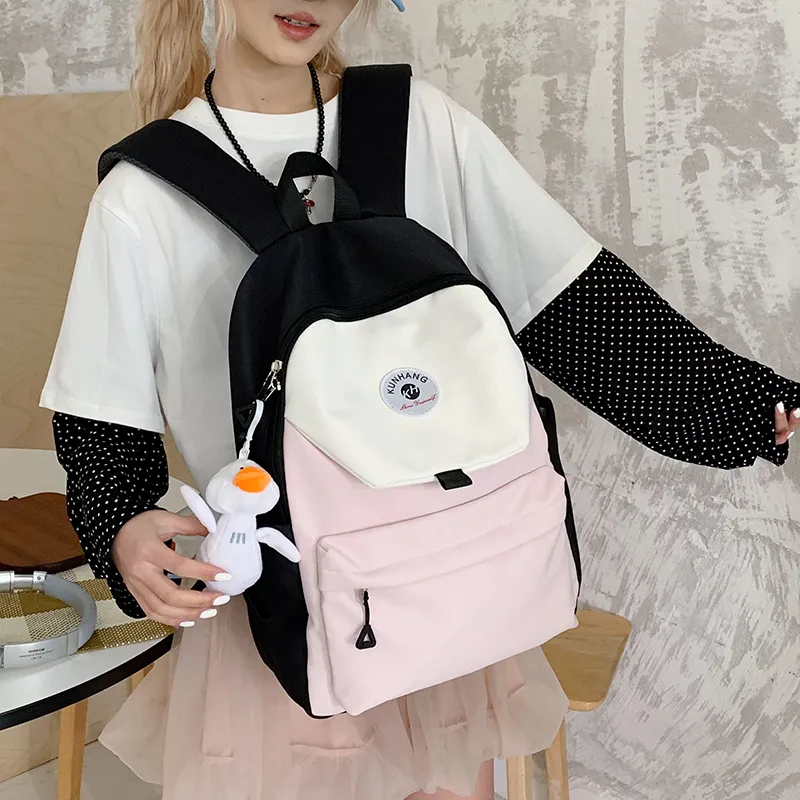 Debecca Nylon Fabric Backpack Unisex Multicolor-6