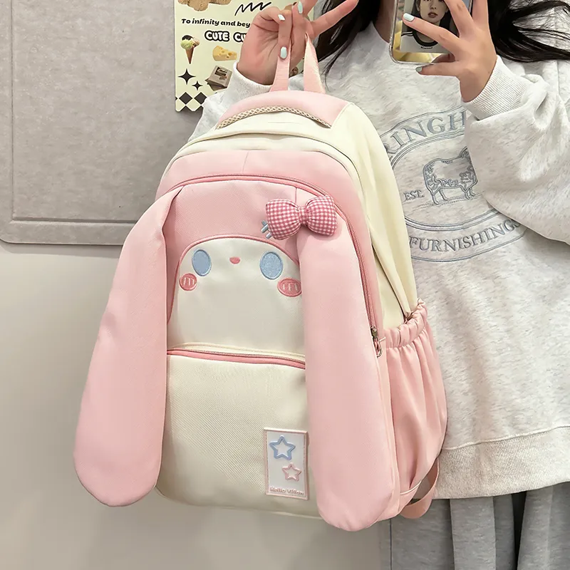 Debecca Nylon Backpack Large Size Women's Pink/Blue/Black/Purple/Yellow/Green-3