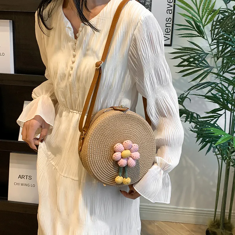 Debecca Straw Woven Crossbody Bag Regular Women's Multicolor-2