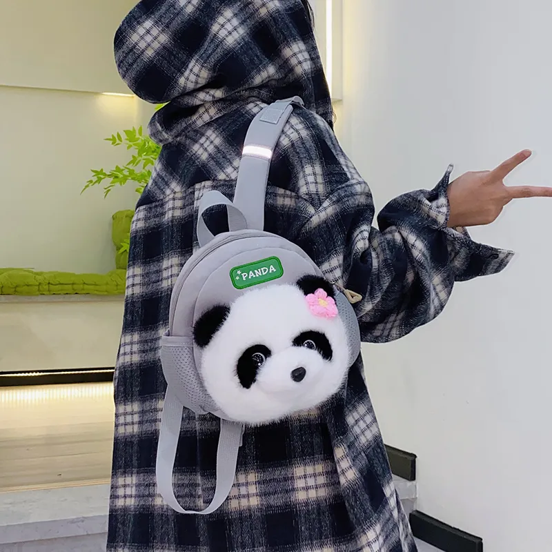 Debecca Plush Patchwork Backpack Large Size Women's Multicolor-9