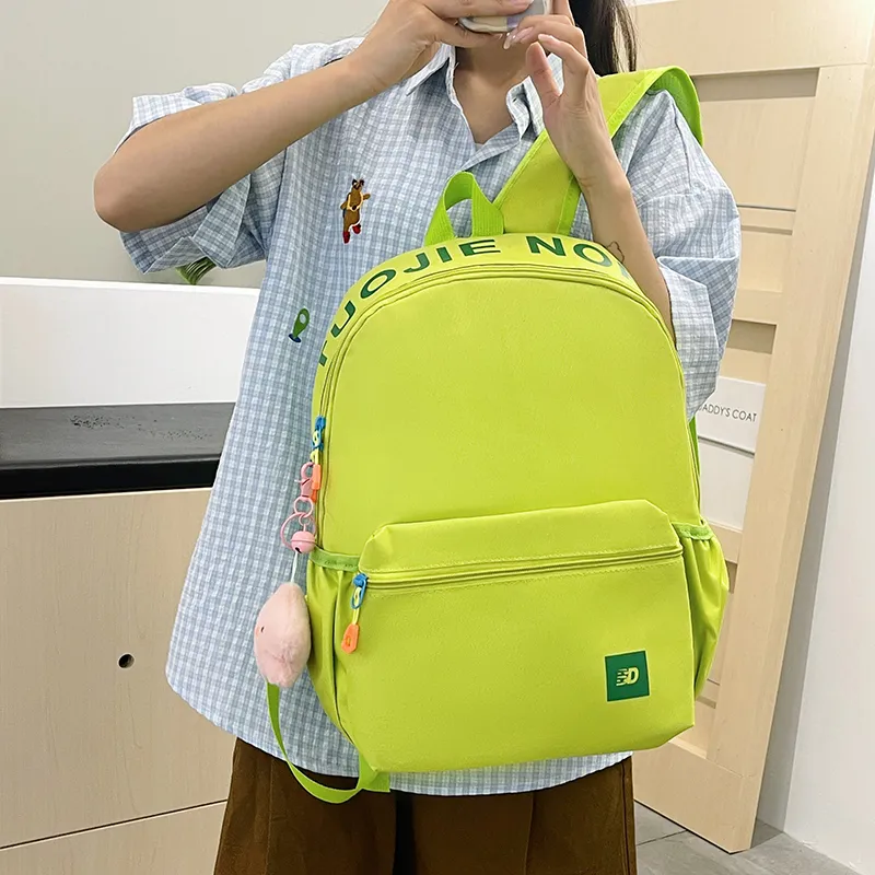 Debecca Nylon Backpack Regular Women's Fruit Green/Black/Pink/Olive Green-4
