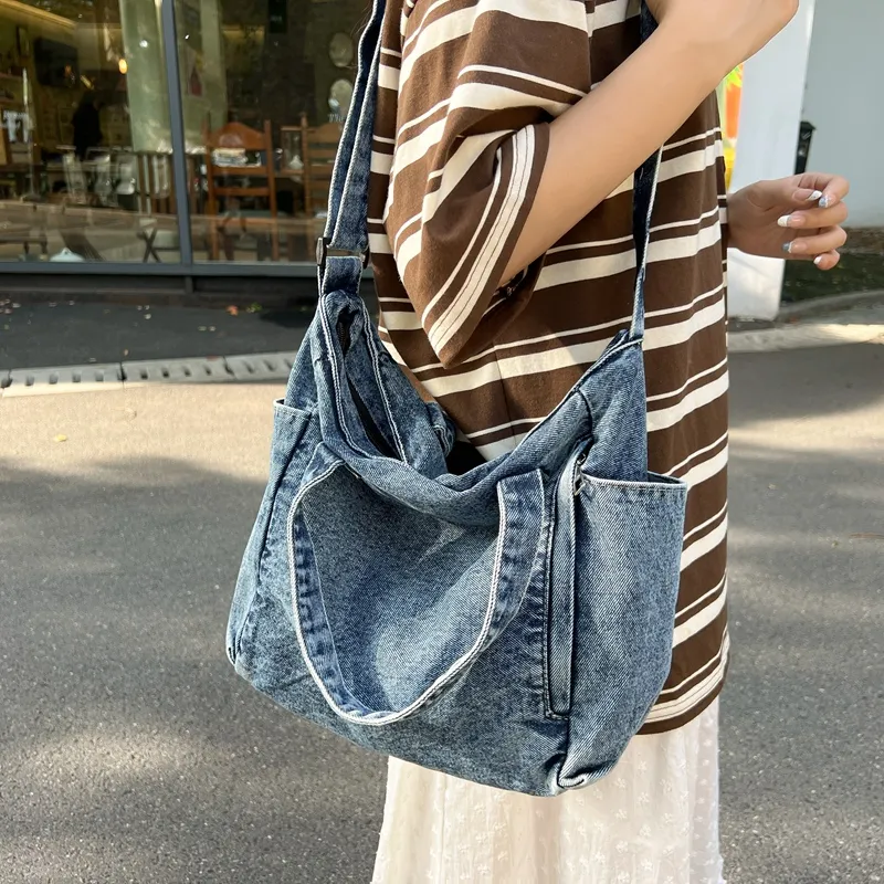 Debecca Denim Crossbody Bag Regular Unisex Blue-1