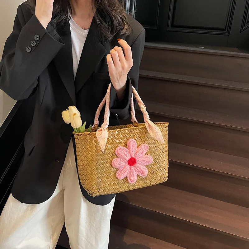 Debecca Straw Woven Handbag Women's Multicolor-9