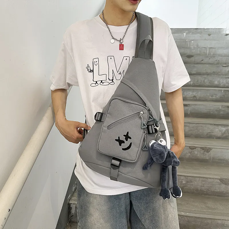 Debecca Nylon With Mesh Sling Bag Unisex Multicolor-9