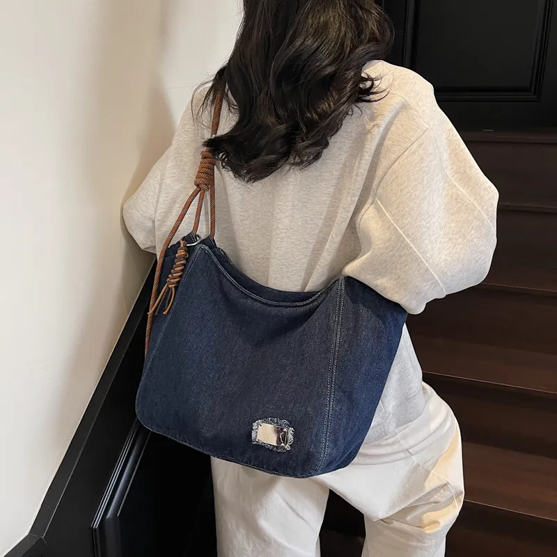 Debecca Denim Shoulder Bag Women's Multicolor-10