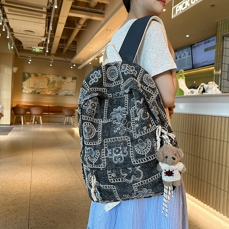 Debecca Denim Backpack Women's Multicolor-11