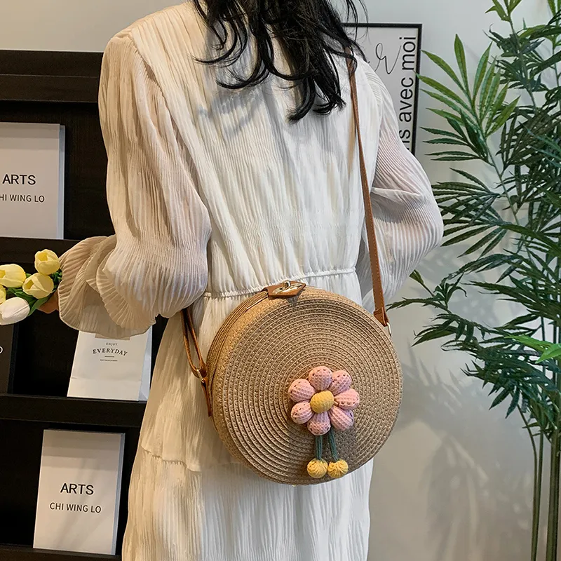 Debecca Straw Woven Crossbody Bag Regular Women's Multicolor-1