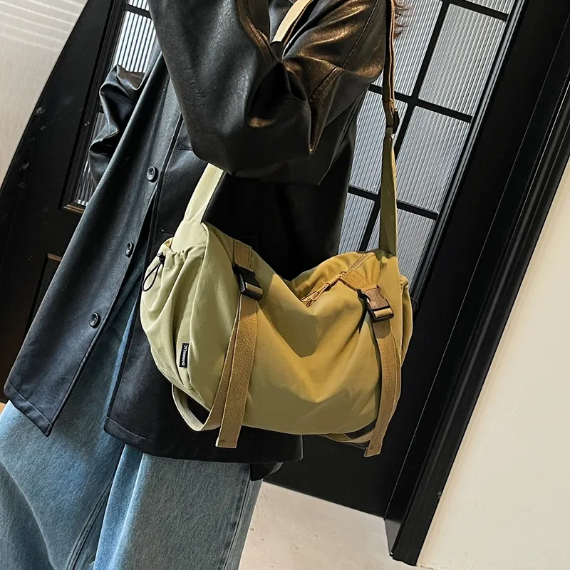 Debecca Nylon Fabric Crossbody Bag Unisex Multicolor-11